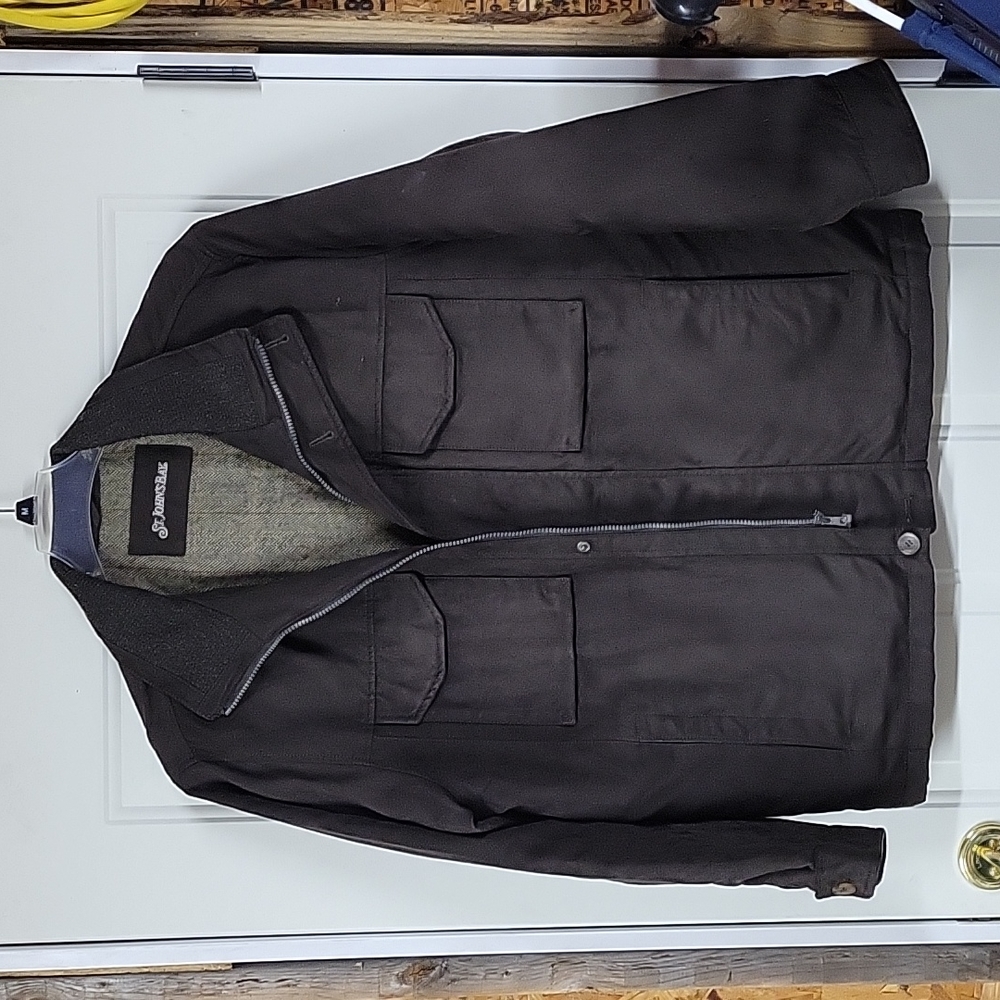 St. John's Bay Men's Jacket Insulated Heavy Duty Zipper Size M(38/40) Dark Brown